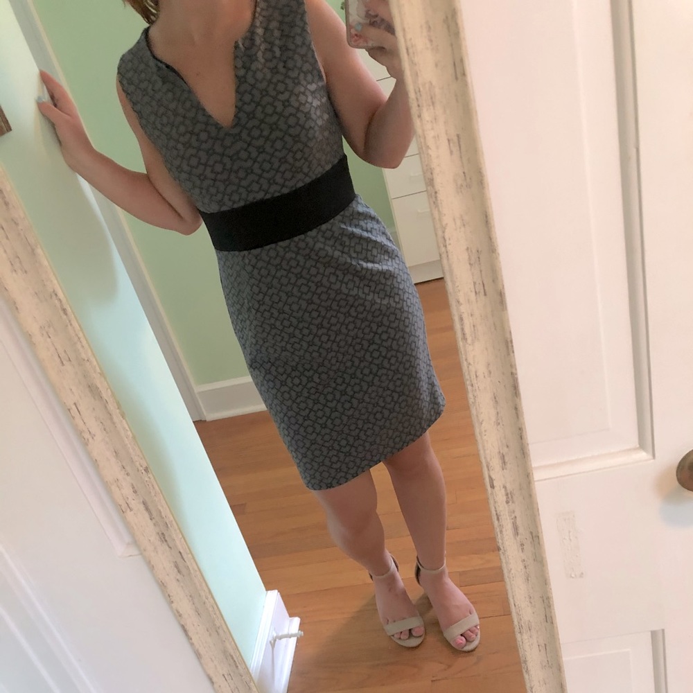 Black and grey patterned Gap dress